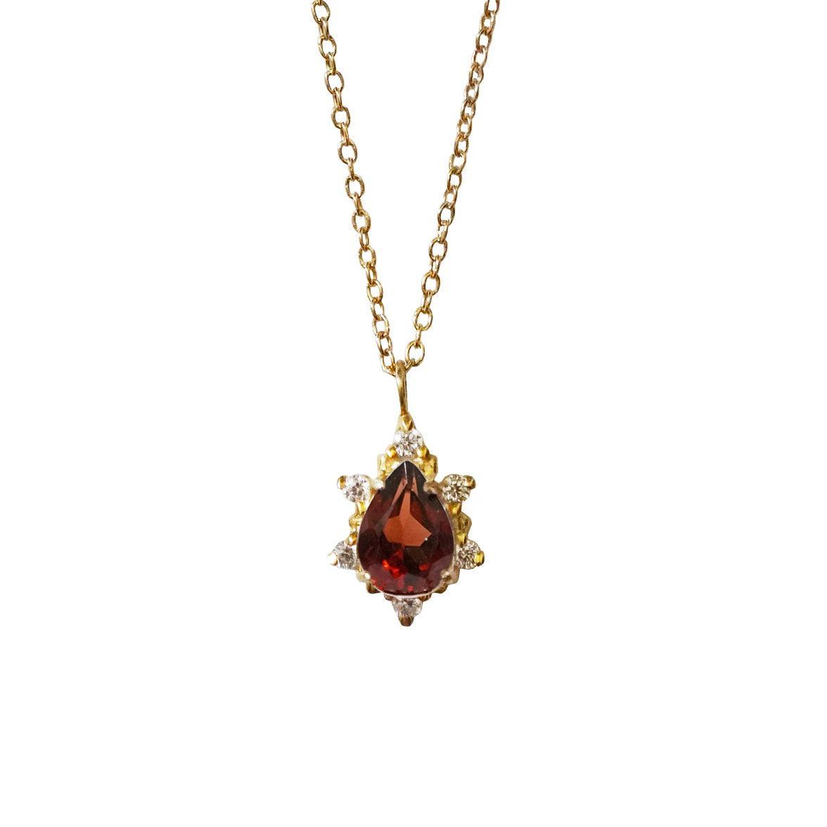 Garnet Crush Necklace - Tippy Taste Jewelry