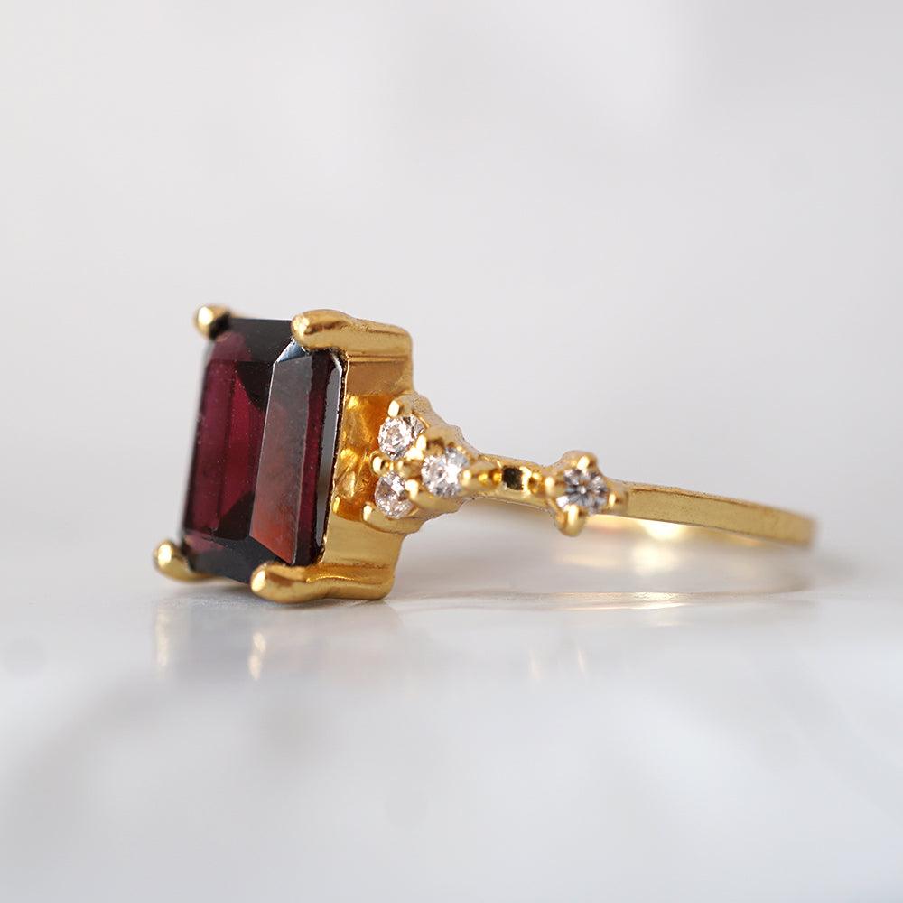 Garnet Versailles Ring