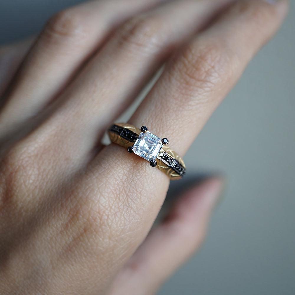 One Of A Kind: Gothic Flawless Asscher Diamond Ring