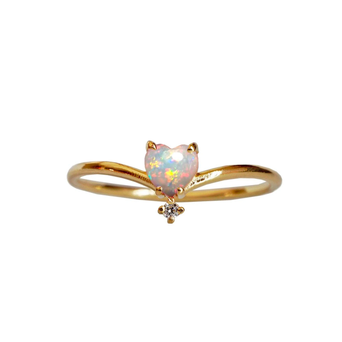 Limited Edition: 14K Opal Heart Ring