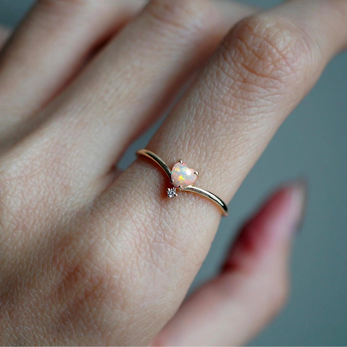 Limited Edition: 14K Opal Heart Ring