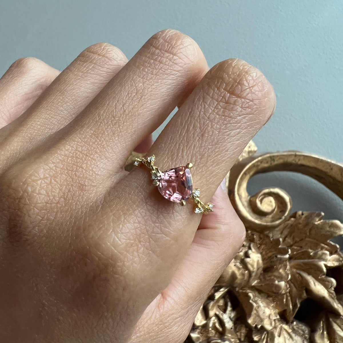 One Of A Kind: 14K Pink Tourmaline Sicily Ring - Tippy Taste Jewelry
