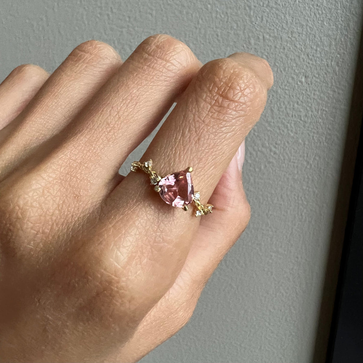 One Of A Kind: 14K Pink Tourmaline Sicily Ring - Tippy Taste Jewelry