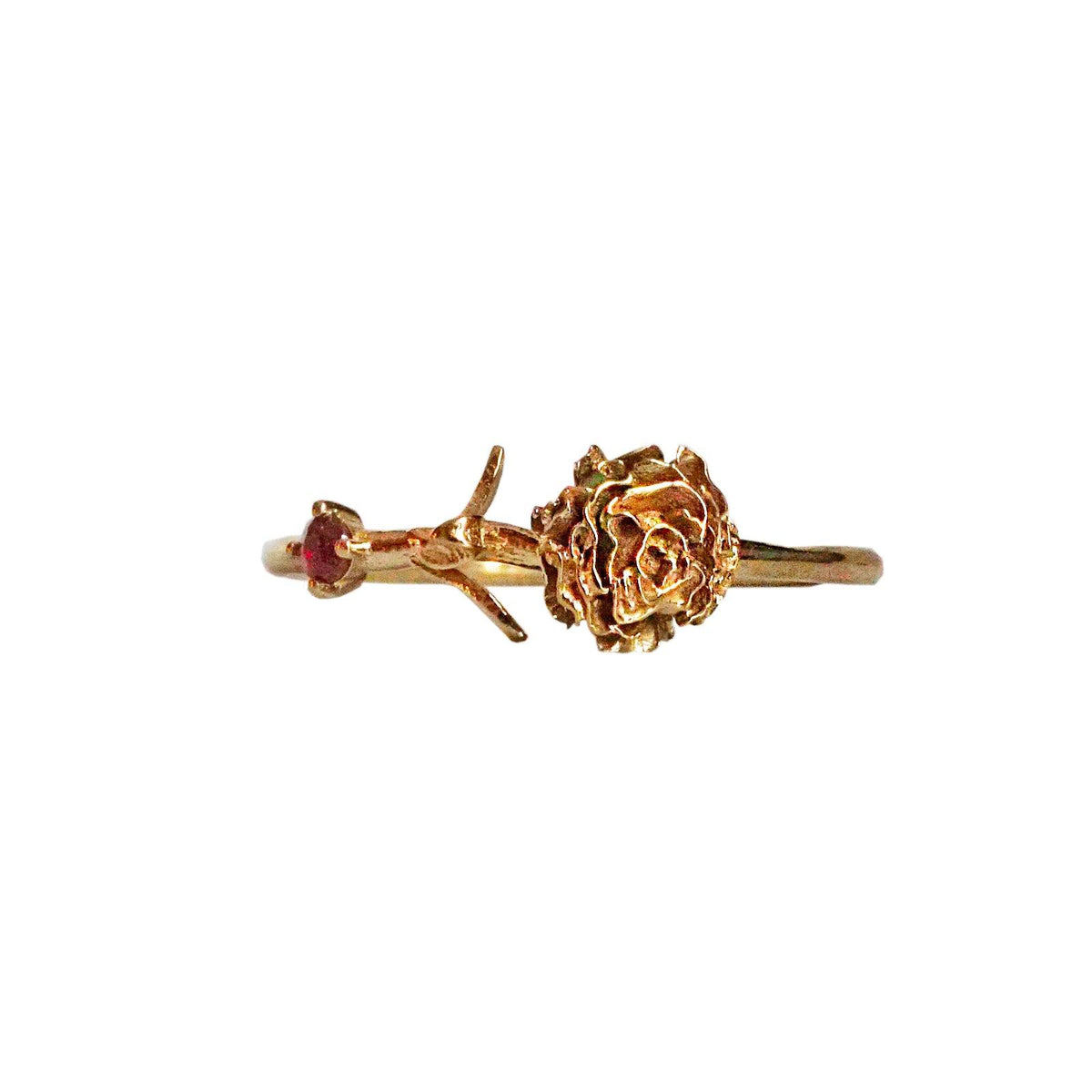 14K January Carnation Birth Flower Ring - Tippy Taste Jewelry