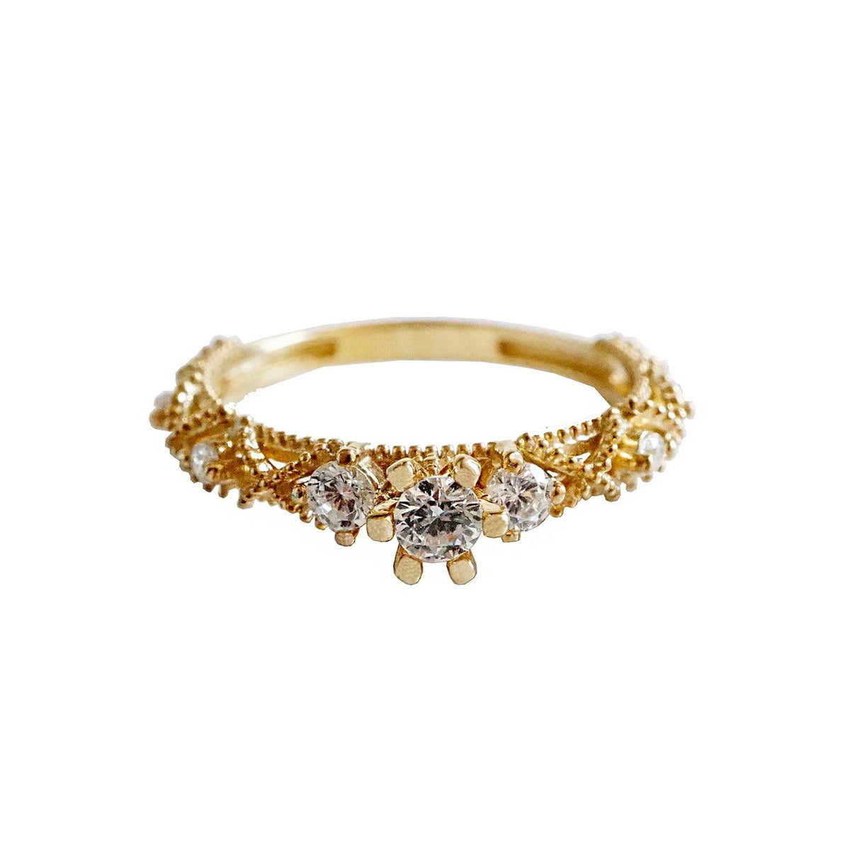 14K Lacey Diamond Ring - Tippy Taste Jewelry