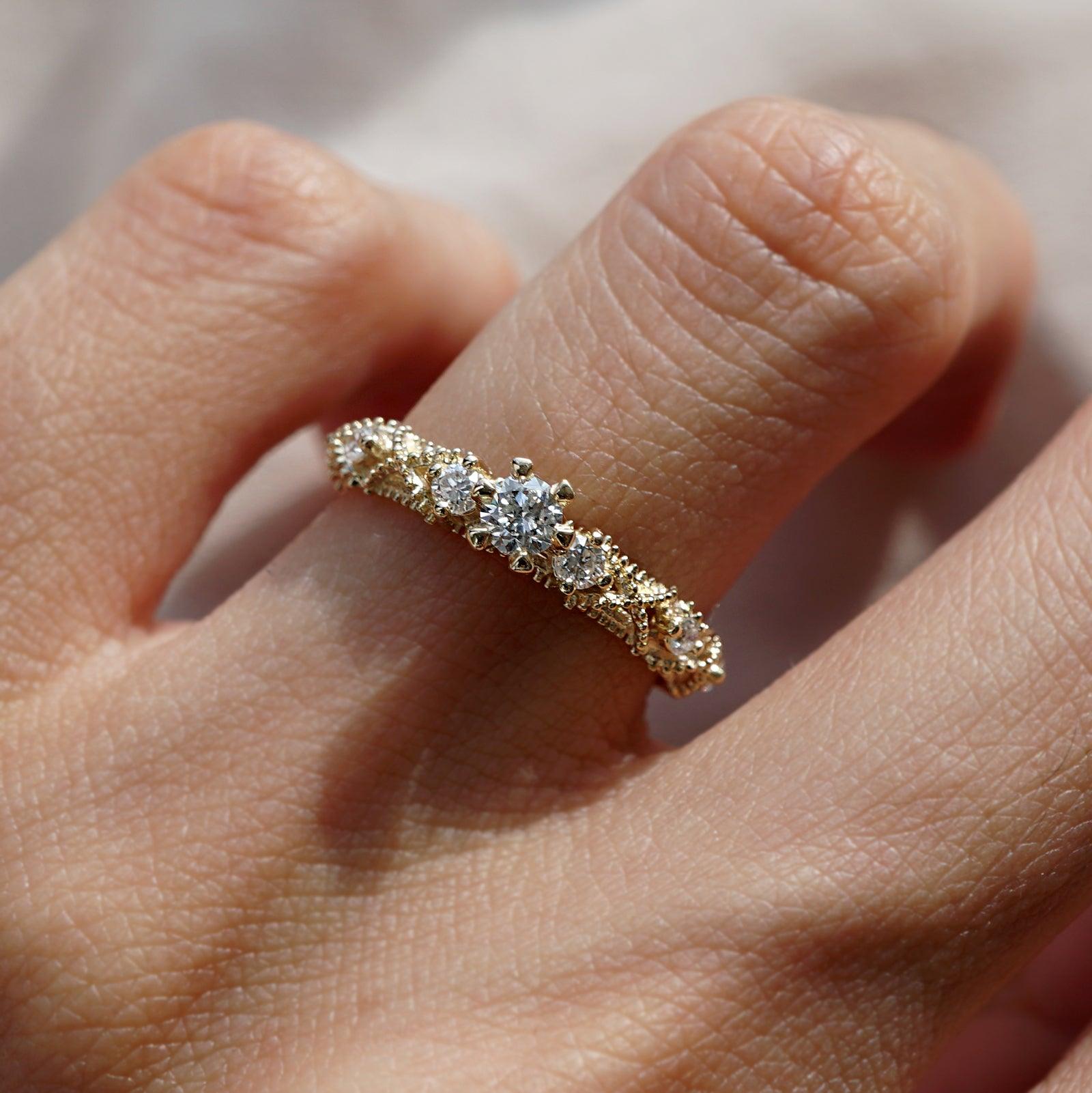 14K Lacey Diamond Ring - Tippy Taste Jewelry