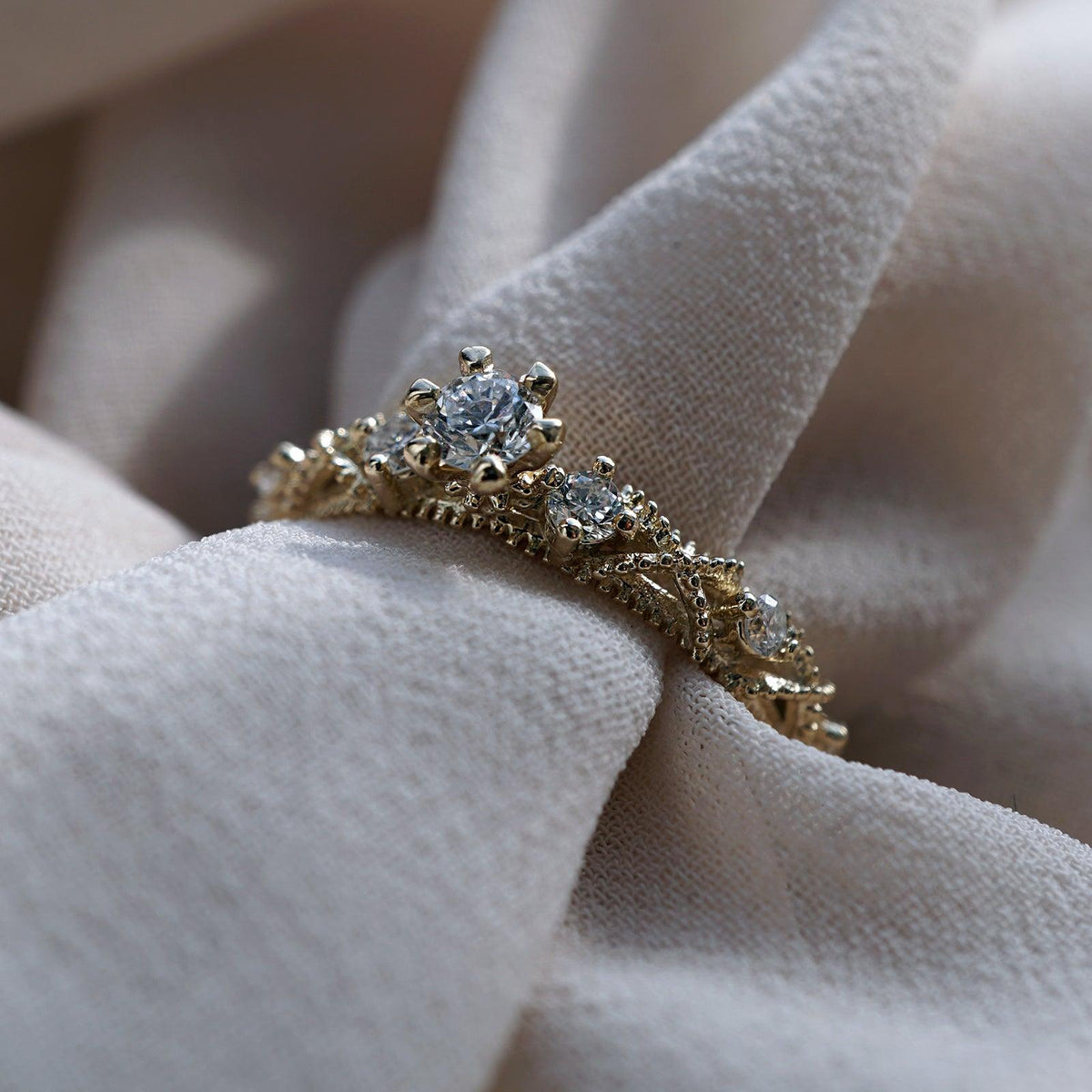 14K Lacey Diamond Ring - Tippy Taste Jewelry