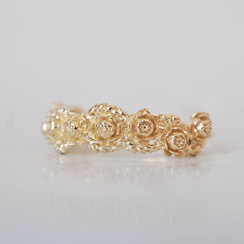 14K Lotus Flower Ring - Tippy Taste Jewelry