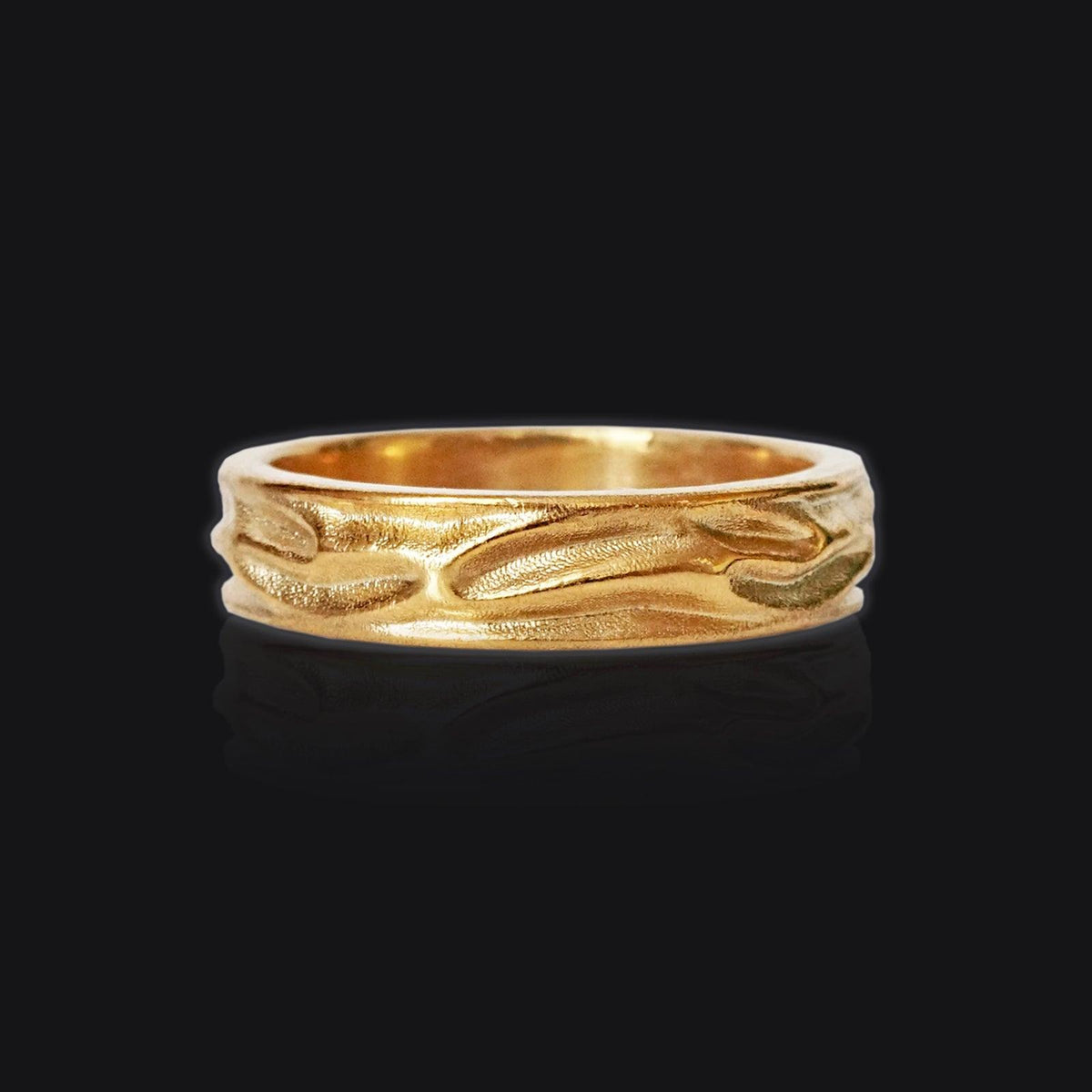 Liquid Ring in Sterling Silver and 14K Gold, 5mm