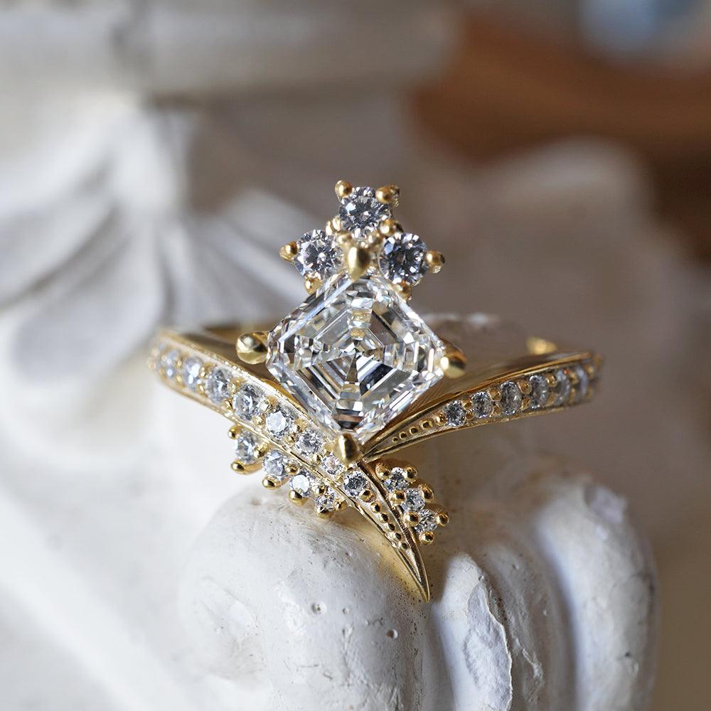 One of A Kind: Manhattan Asscher Diamond Ring