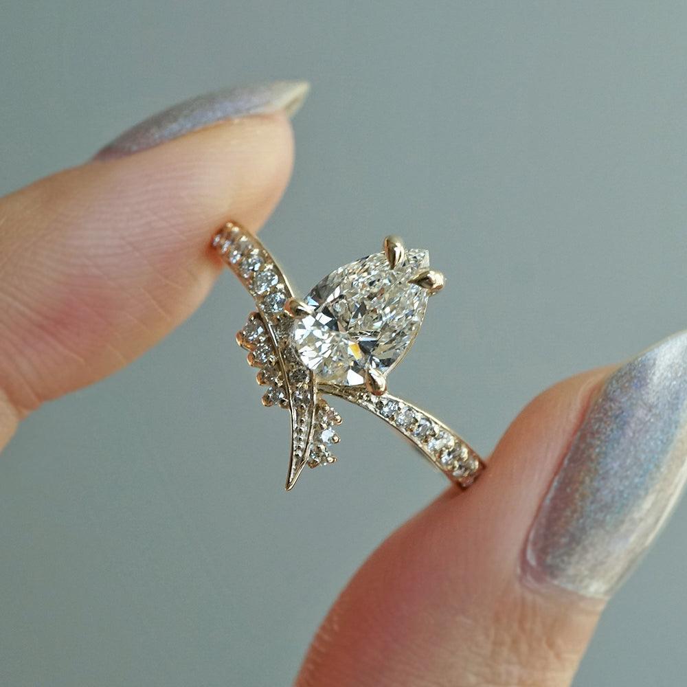 Manhattan Diamond Pear Ring, 1.2ct
