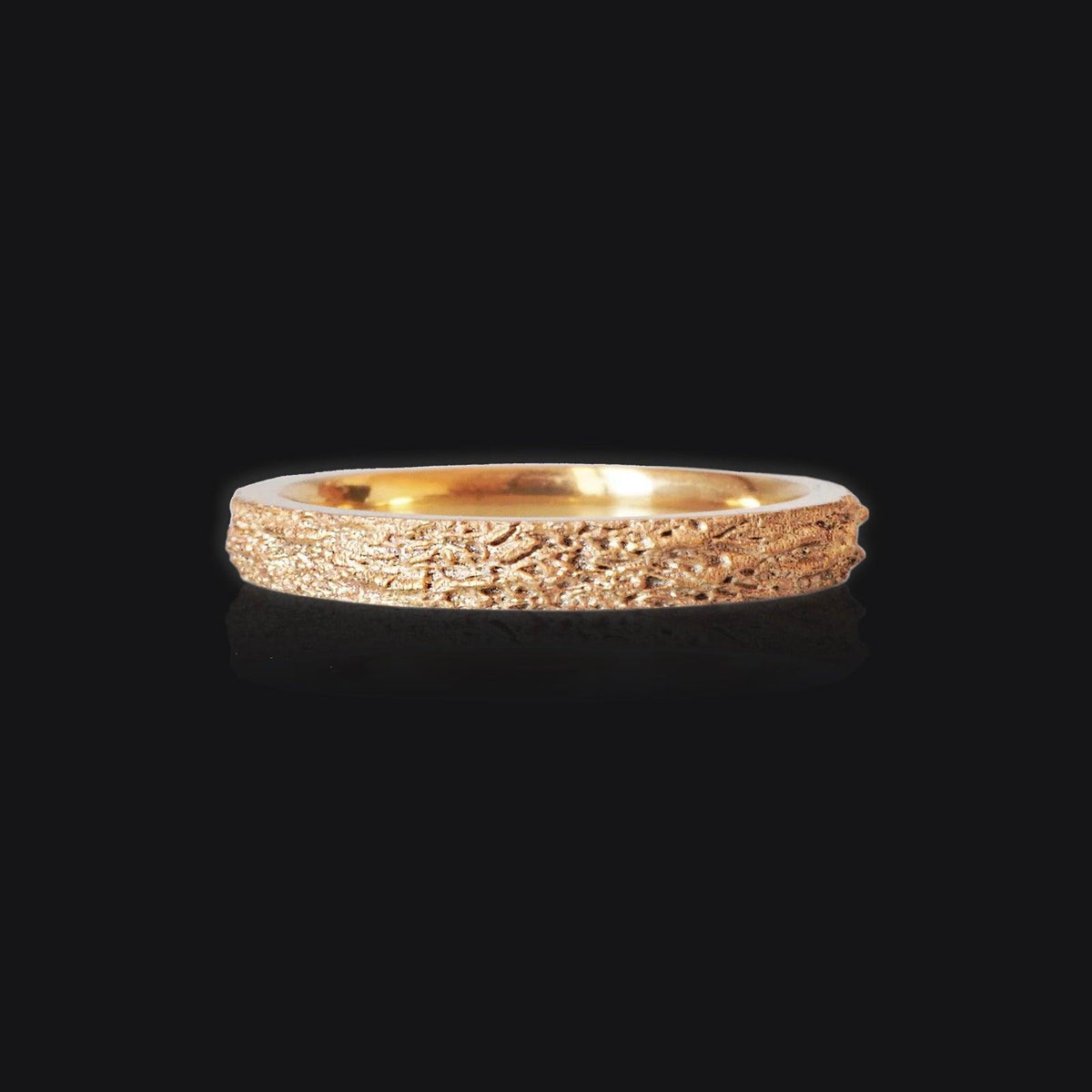 Meteoroid Ring Band in Sterling Silver, 14K and 18K Gold, 3mm