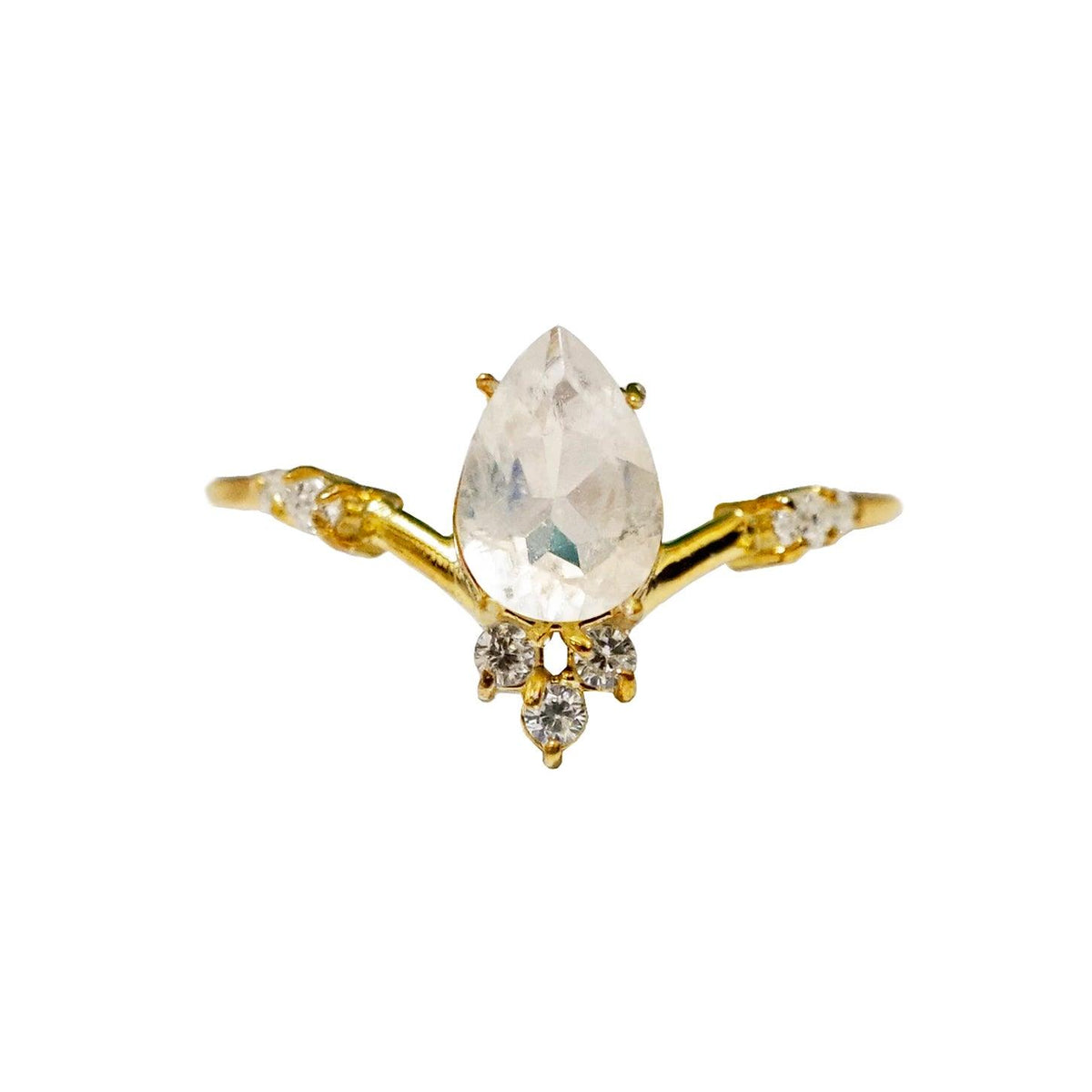 Moonstone Blossom Ring - Tippy Taste Jewelry