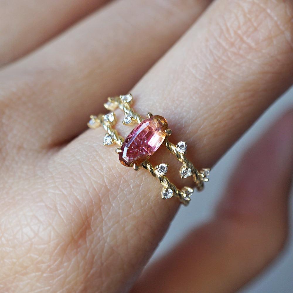 One Of A Kind: 14K Watermelon Tourmaline Candy Ring