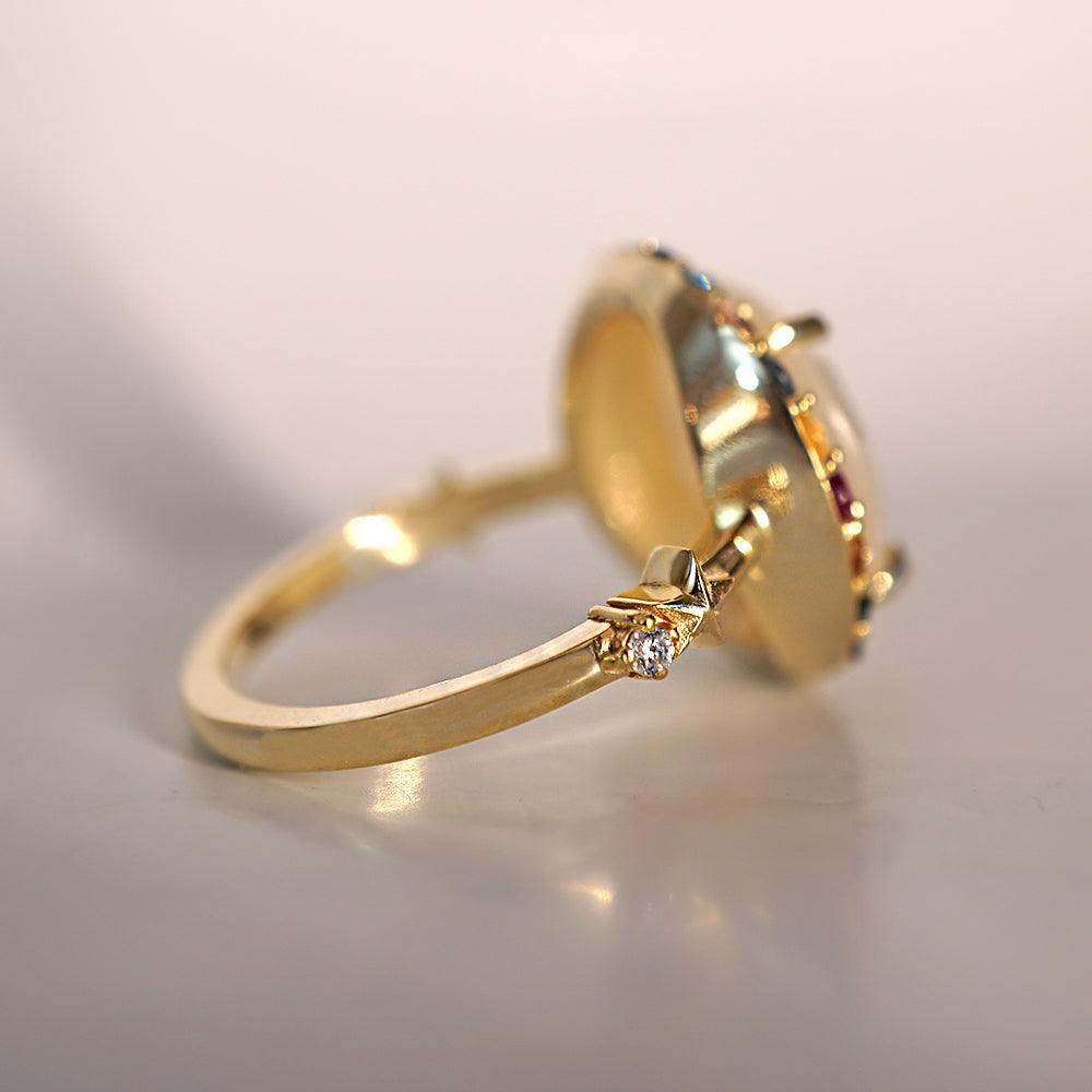 Sterling Silver Heart Design Pearl Ring - Ocean's Treasure
