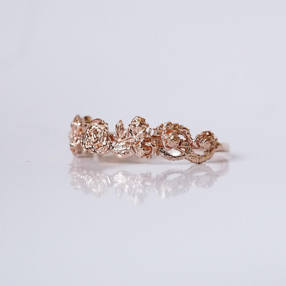 Rose Ring Band in 14K and 18K Gold