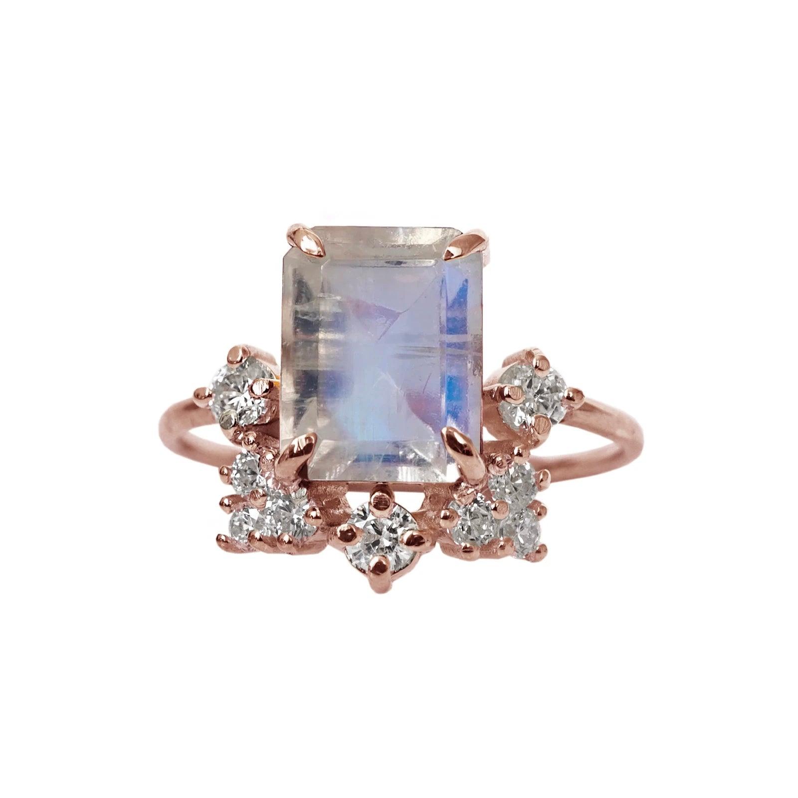 Bordeaux Moonstone Ring - Tippy Taste Jewelry