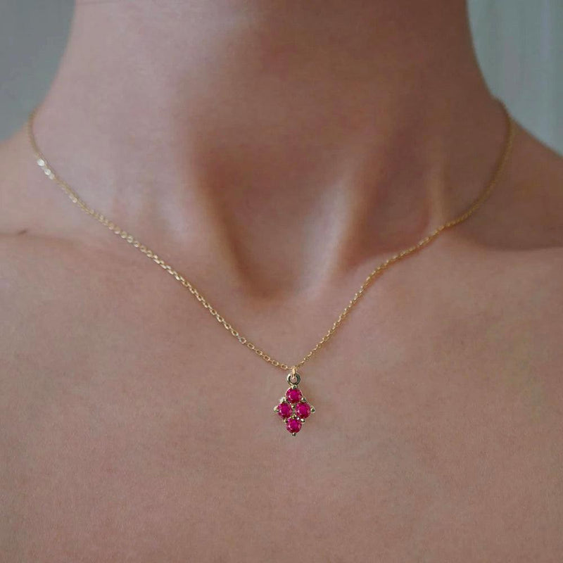 Cherry Pie Ruby Necklace - Tippy Taste Jewelry