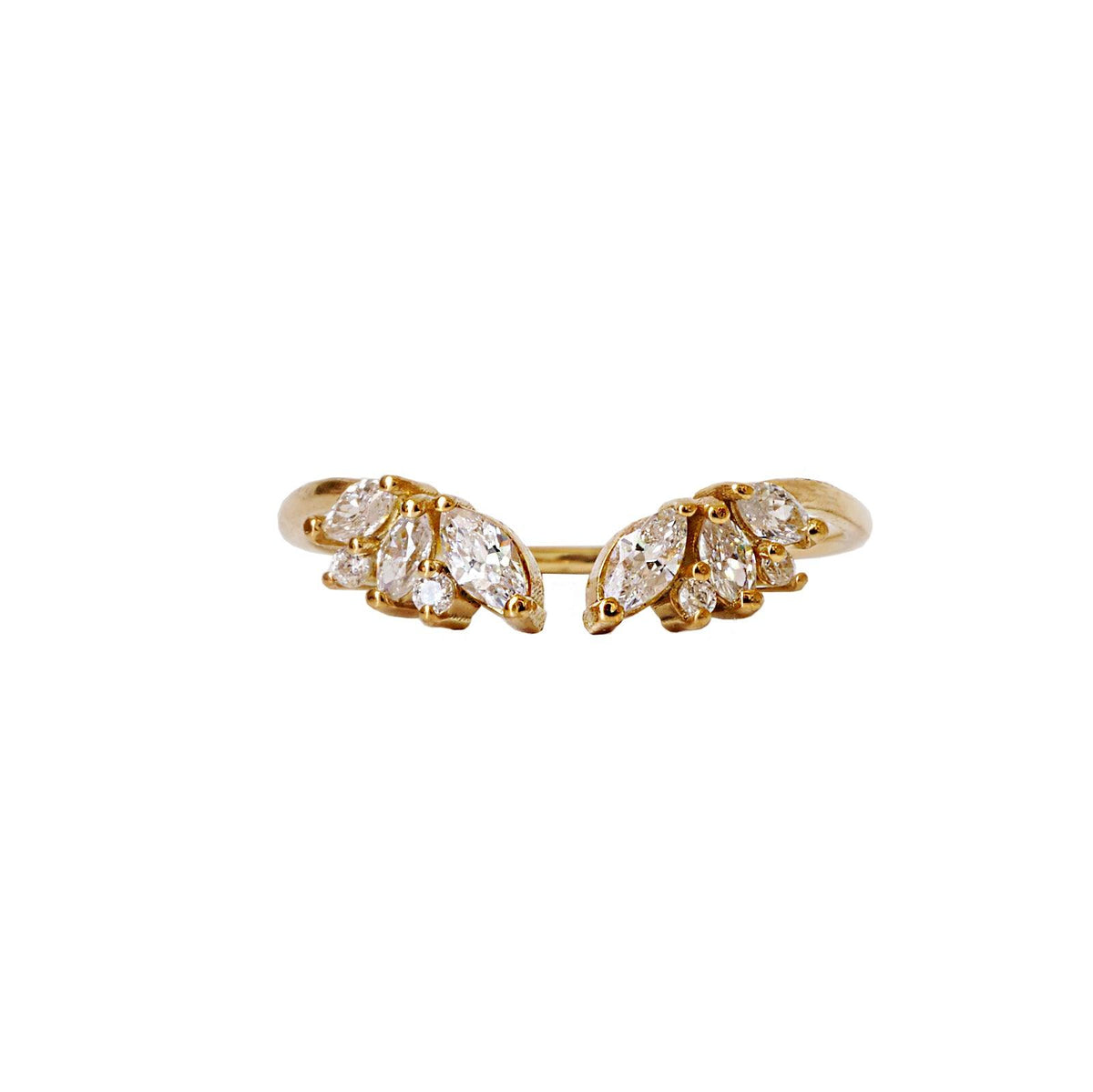 14K Siren Wing Marquise Ring - Tippy Taste Jewelry