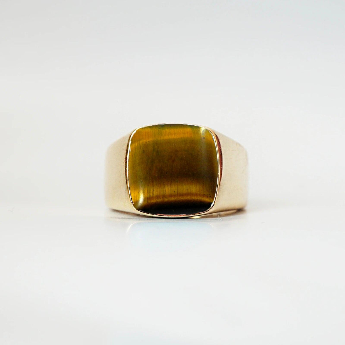Exotic Signet Ring in Sterling Silver and 14K Gold, (3 stone choice)
