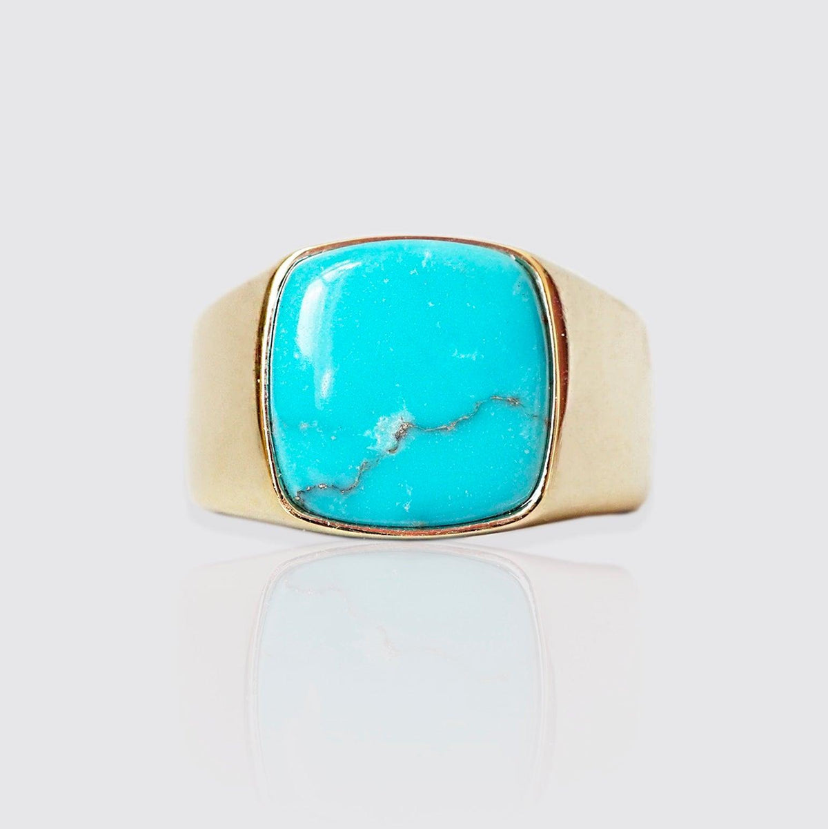 Exotic Signet Ring in Sterling Silver and 14K Gold, (3 stone choice) - Tippy Taste Jewelry