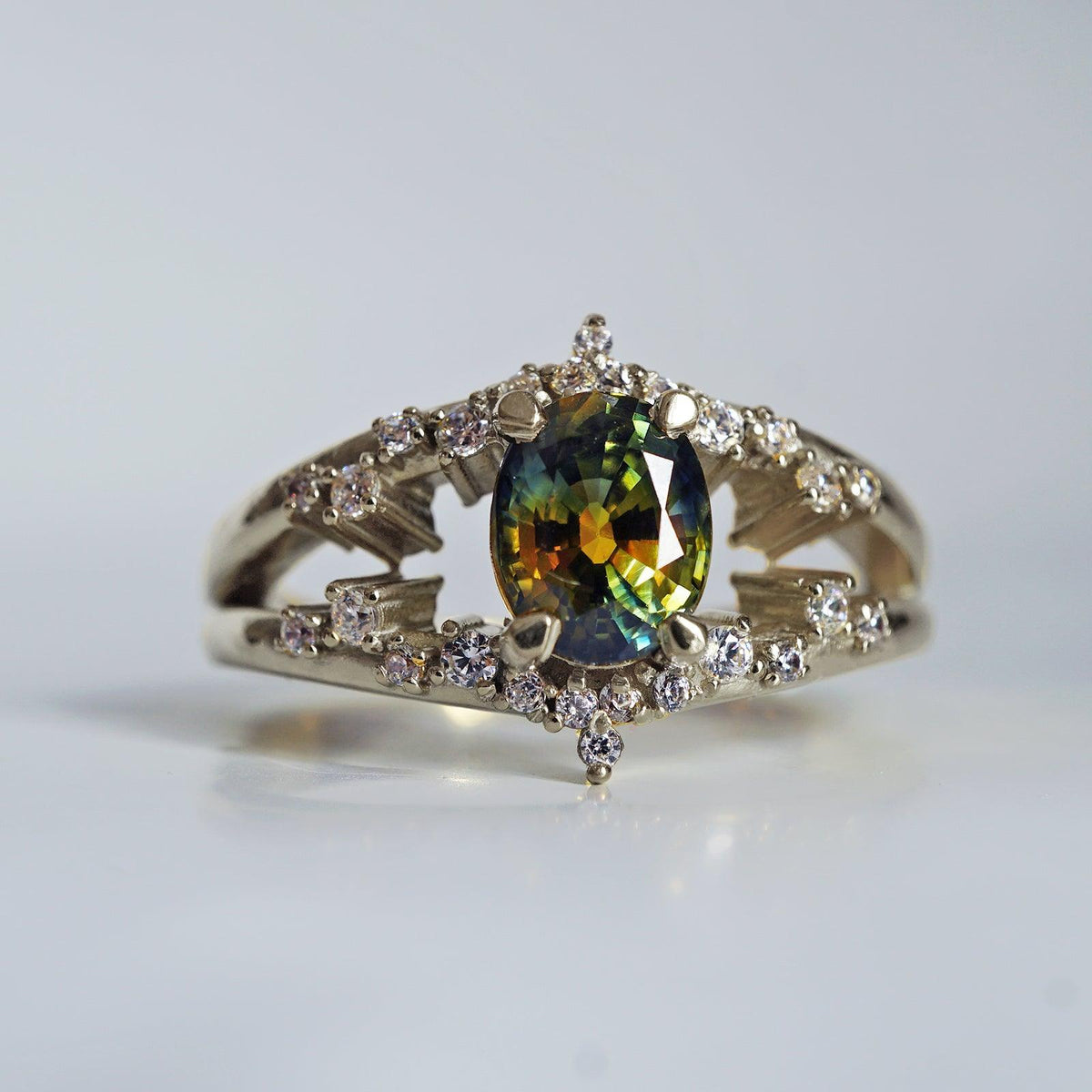 One Of A Kind: Celestial Parti Sapphire Diamond Ring